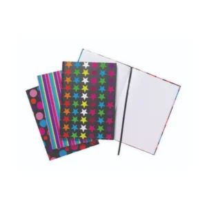 A4 Fashion Assorted Feint Ruled Casebound Notebooks (Pack of 5)