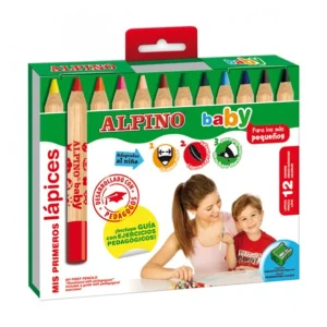 Alpino Baby Pencil Crayons & Sharpener Pk Of 12