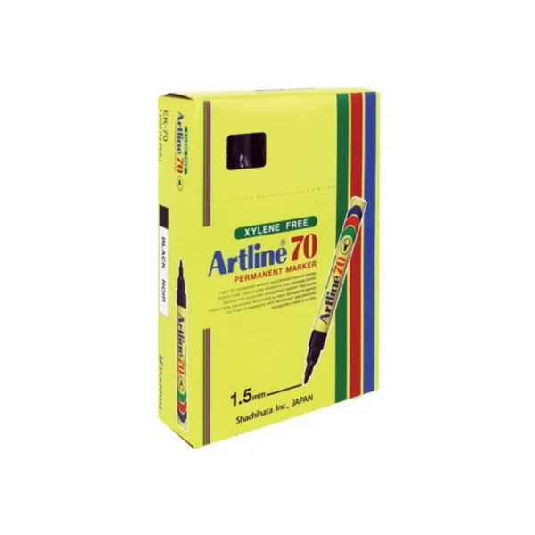 Artline 70 Black Permanent Marker (Pack of 12)