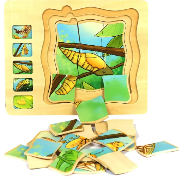 Butterfly Life Cycle Wooden Jigsaw Puzzle