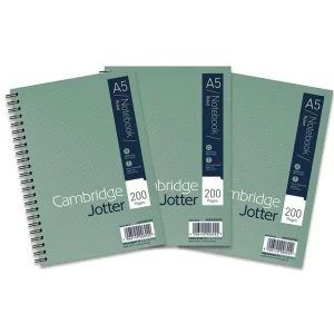 Cambridge Jotter A5 Notebook Wirebound Lined 200 Pages (Pack of 3)