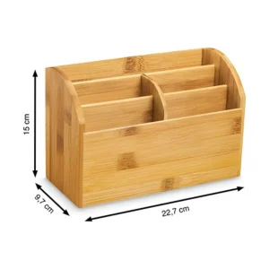 CEP Silva Bamboo Desk Tidy Woodgrain