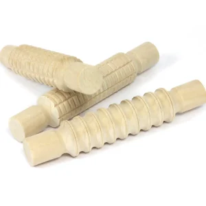 Childrens Wooden Rolling Pin - 3pc Patterned Set
