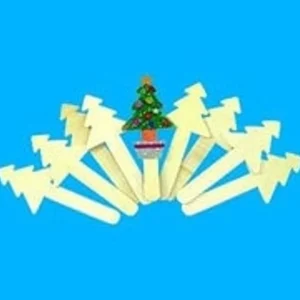 Christmas Tree Wooden Craft Sticks -10pk
