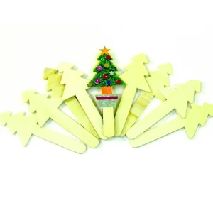 Christmas Tree Wooden Craft Sticks -10pk