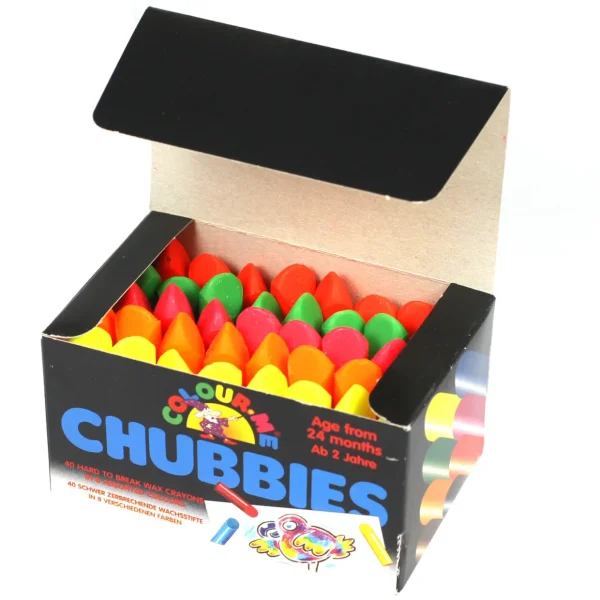 Chubbi Stumps: 40-Pack of Vibrant Neon Crayons