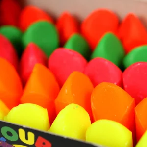 Chubbi Stumps: 40-Pack of Vibrant Neon Crayons