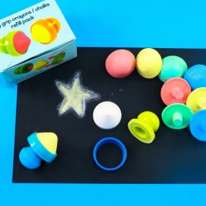 6 Chunky Chalks With Easy Grip Handles