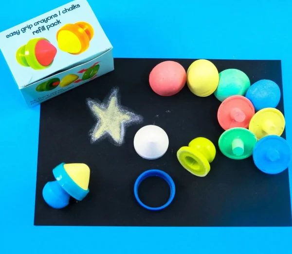 6 Chunky Chalks With Easy Grip Handles