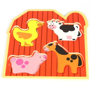 Chunky Farm Animal Wooden Jigsaw Puzzle for Kids