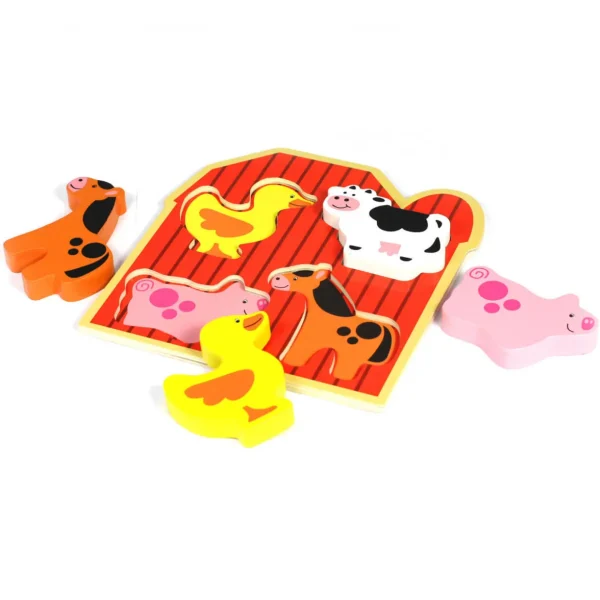 Chunky Farm Animal Wooden Jigsaw Puzzle for Kids
