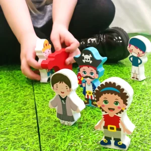 Chunky Small World Hospital Wooden Figures Set - 8pcs