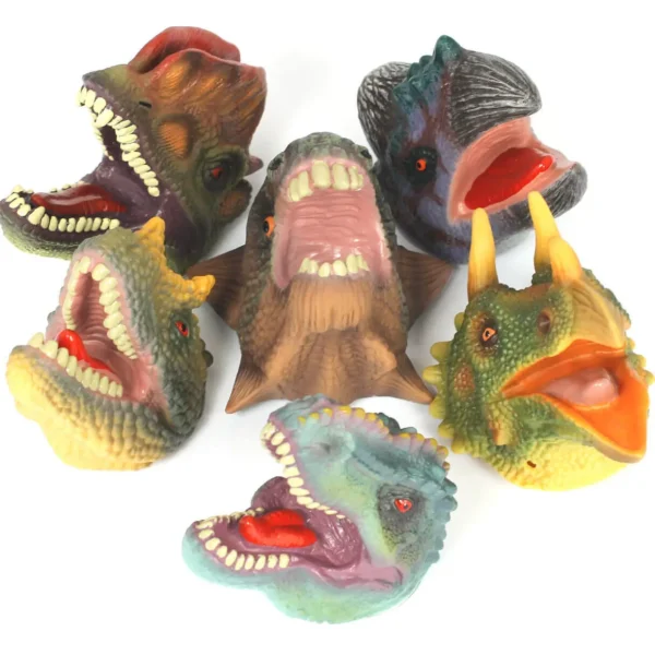 Dinosaur Finger Puppets 6-Piece Set with Realistic Detailing
