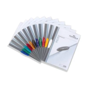 Durable A4 SwingClip File for 30 Sheets, Assorted Colours, (Pack of 25)