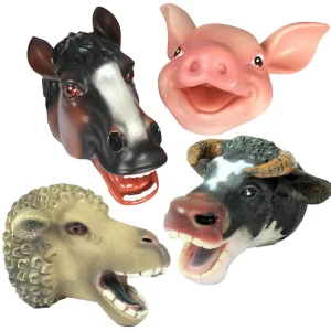 Farm Animal Hand Puppet Set - 4pcs for Storytelling & Role Play