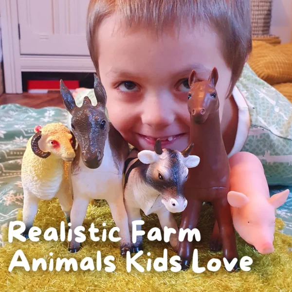 Farm Animal Toys For Small World Play - Set of 5