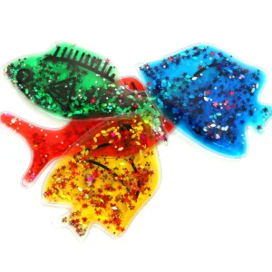 Jelly Fish Shapes Var Colours W Glitter Pack Of 4