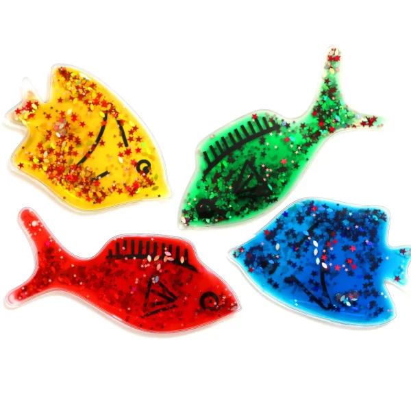 Jelly Fish Shapes Var Colours W Glitter Pack Of 4