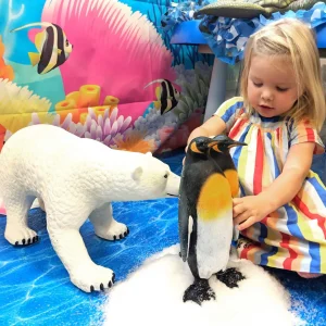 Jumbo Arctic Animal Figures 3pc - 20" Polar Bear & 12" Penguins