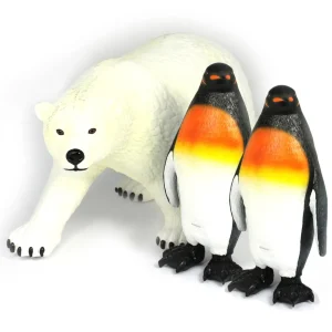 Jumbo Arctic Animal Figures 3pc - 20" Polar Bear & 12" Penguins
