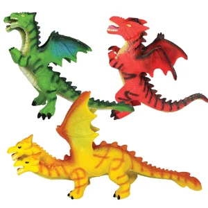 Jumbo Dragon Toy Set - 3 Unique Multi-Headed Designs