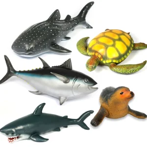 Jumbo Sea Animals Bundle - 5-Piece Set for Creative Play & Learning