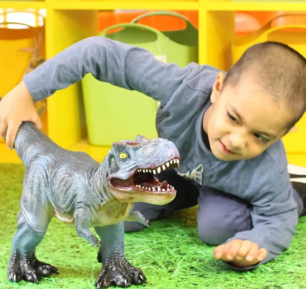 Jumbo T-REX Toy Blue - 23 Inch - Perfect for Small World Play