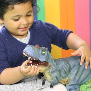 Jumbo T-REX Toy Blue - 23 Inch - Perfect for Small World Play