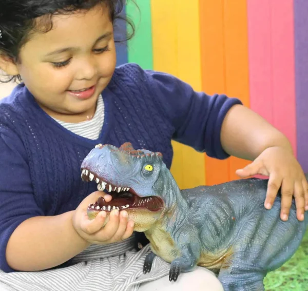 Jumbo T-REX Toy Blue - 23 Inch - Perfect for Small World Play