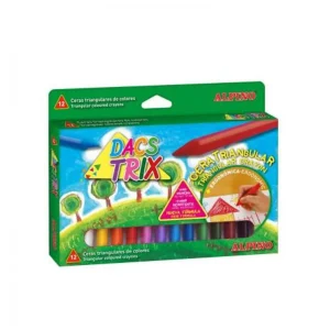 Junior Dacstrix Triangle Wax Crayons Pk12