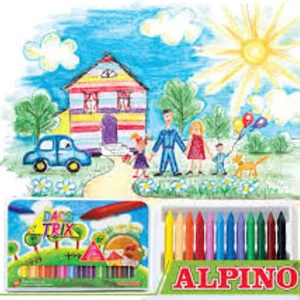 Junior Dacstrix Triangle Wax Crayons Pk12