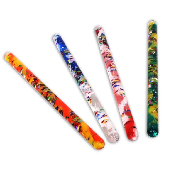 Large Glitter Sensory Tubes - 4-Pack for Visual & Sensory Play