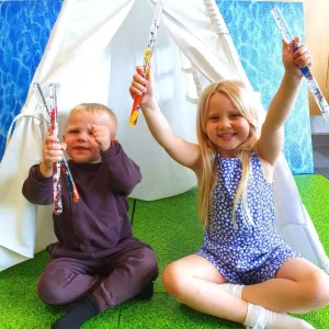 Large Glitter Sensory Tubes - 4-Pack for Visual & Sensory Play