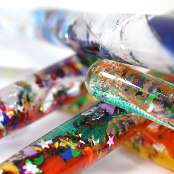 Large Glitter Sensory Tubes - 4-Pack for Visual & Sensory Play