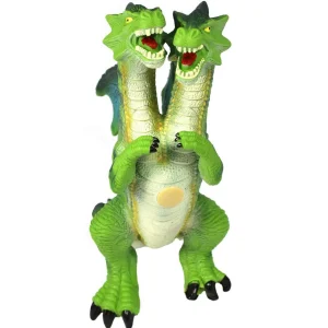 Large Green Two Headed Dragon Toy - 35cm Tall