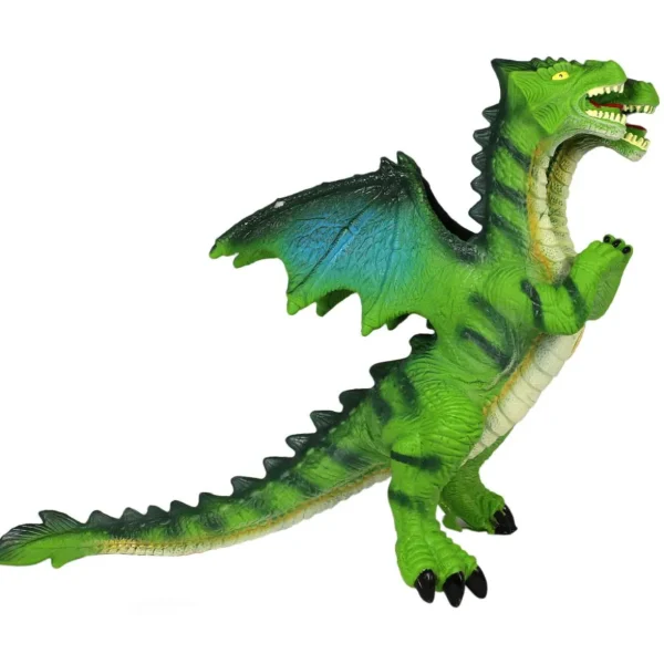Large Green Two Headed Dragon Toy - 35cm Tall