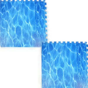 Large Interlocking Foam Play Mats - 2x Water