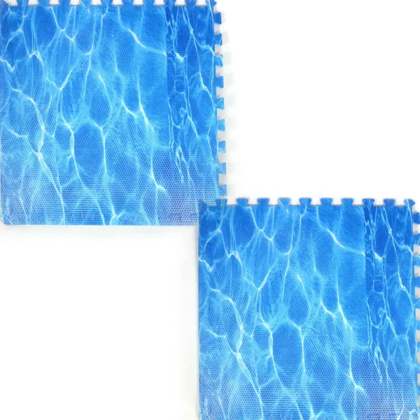 Large Interlocking Foam Play Mats - 2x Water