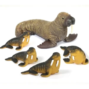 Large Sea Animal Toys - 5pc Walrus Family