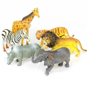 Large Wild Safari Animal Toys & Figures - Set of 6
