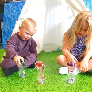 Liquid Bubble Spiral Sensory Timers - 3 Pack for Calming Visual Stimulation