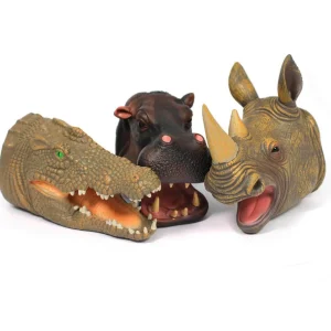 Long Wild Animal Hand Puppets - Set of 3 for Imaginative Storytime