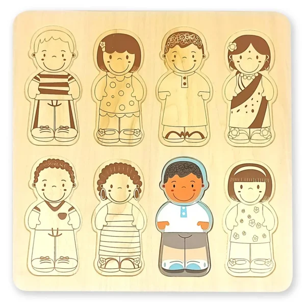 Multicultural Wooden Jigsaw Puzzle