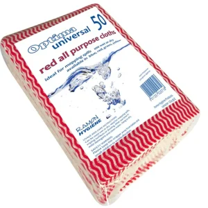 Optima Colour-Coded All Purpose Cloth 50pk