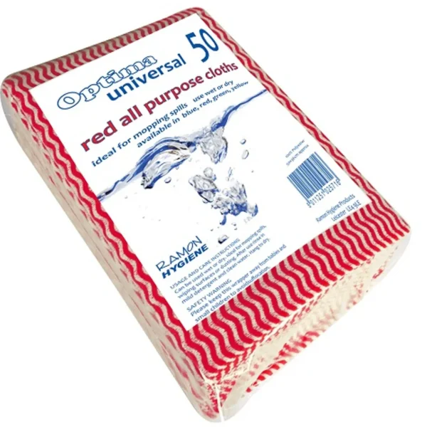 Optima Colour-Coded All Purpose Cloth 50pk