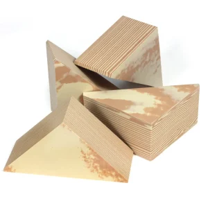 10-Pack Wood Effect Foam Building Triangles
