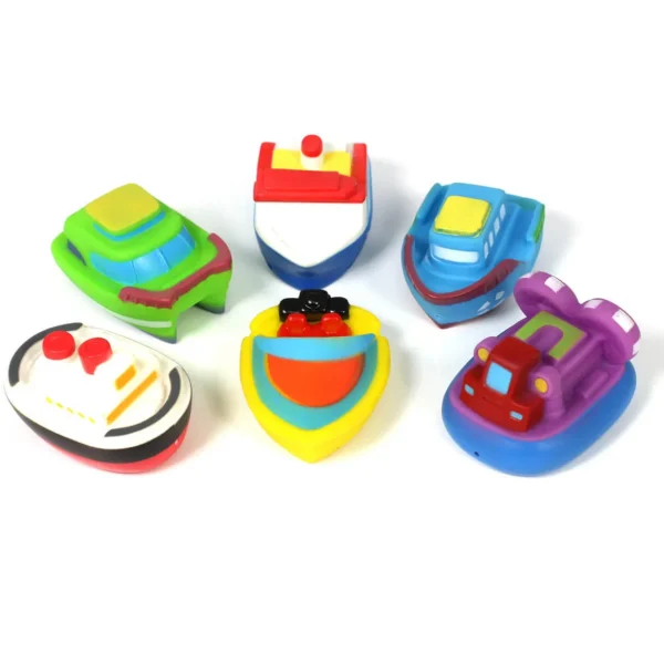 6pc boat bath toy squirters