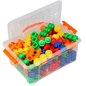 112PC Construction Set Stacking Discs Various Colours