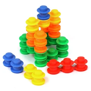 112PC Construction Set Stacking Discs Various Colours