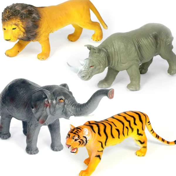 4pc Jumbo Safari Animal Toys for Big Imaginations